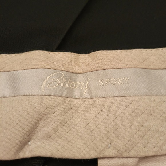 Brioni Sport Black Wool Pleated Dress Pants 36x32.5 Italy Preppy Business Classy - Picture 10 of 11
